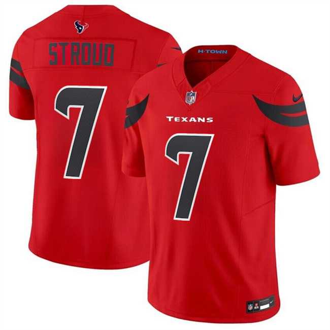 Youth Houston Texans #7 C.J. Stroud Red 2024 Alternate F.U.S.E Vapor Stitched Jersey Dzhi